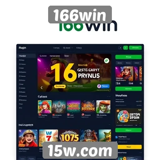 Interface e usabilidade do site 166win